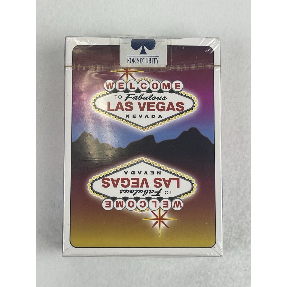 Vtg Welcome To Las Vegas Nevada Design Sealed Deck of Playing Cards 2003 JJT Inc - Picture 4 of 5